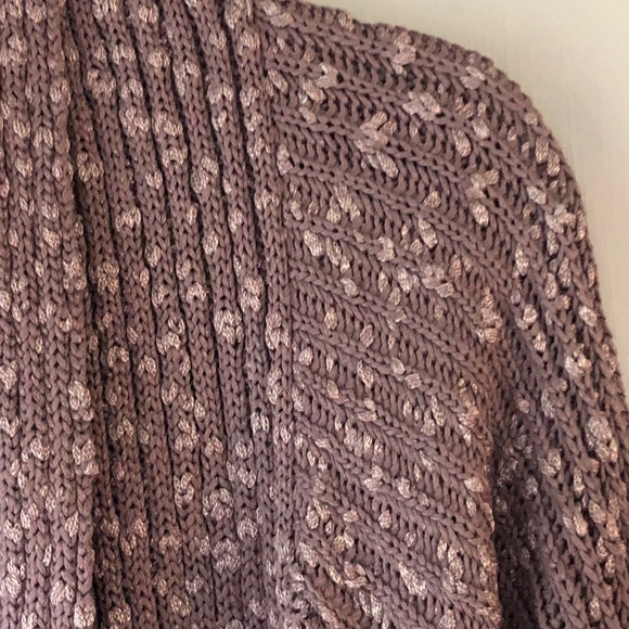 St John Chunky Ribbed 3/4 Sleeve Open Front Shawl - Picture 3 of 8